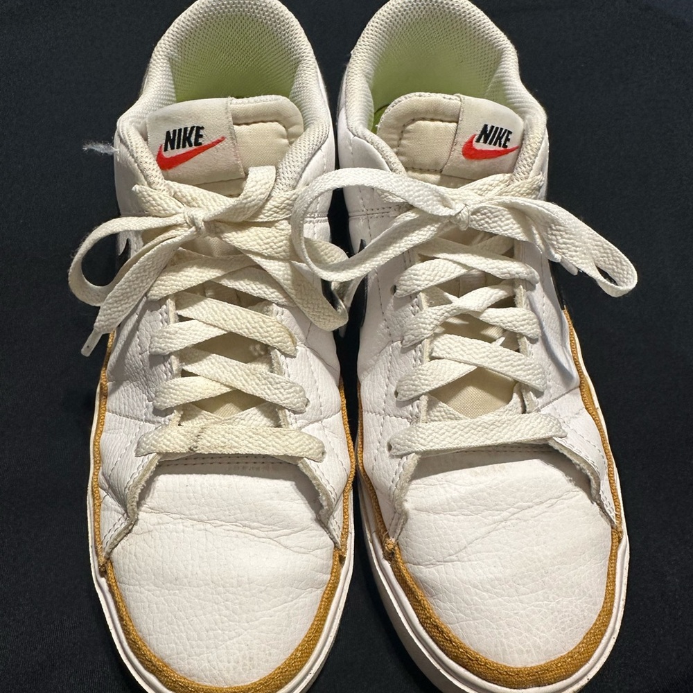 Nike Women’s White and Tan Sneakers